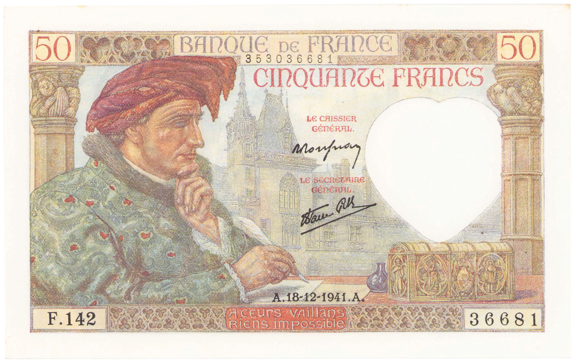 Francja. 50 franków 1941